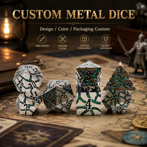Custom Dice Set Polyhedral Dnd RPG 16mm