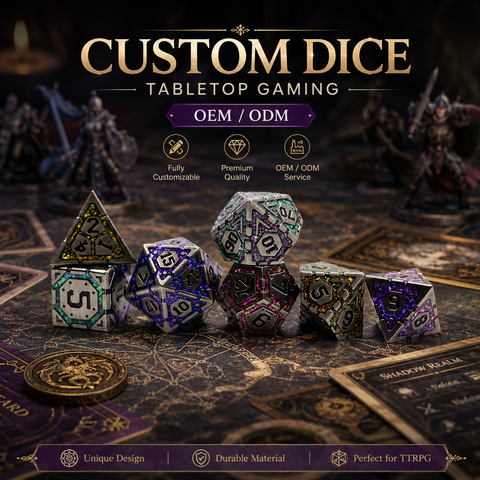 High Quality Customized Polyhedral Metal RPG DND