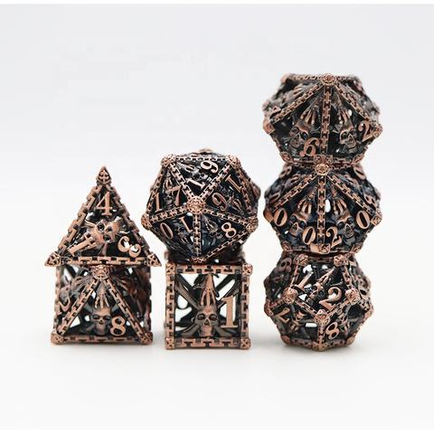 Polyhedral Dnd Rpg Dice Custom Metal Skull