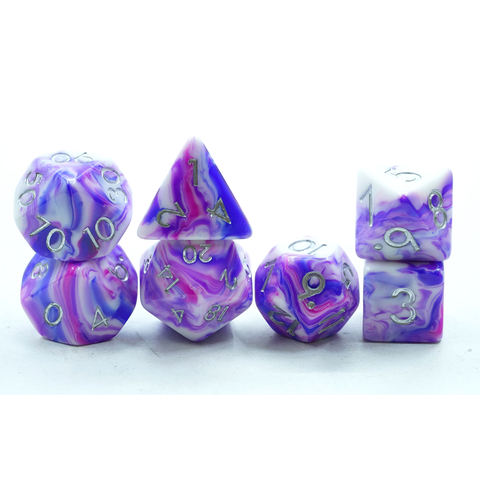 Classic Galaxy Acrylic Dice Set High Transparency