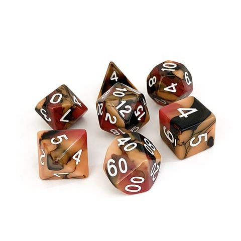 Yusun Round Polyhedral Acrylic DND Dice 10