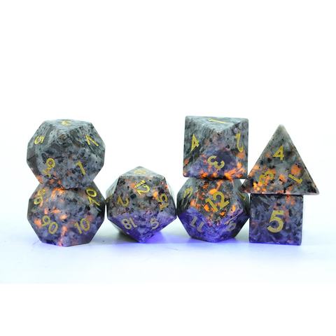 Customizable Logo 16mm Natural Fire Stone D20